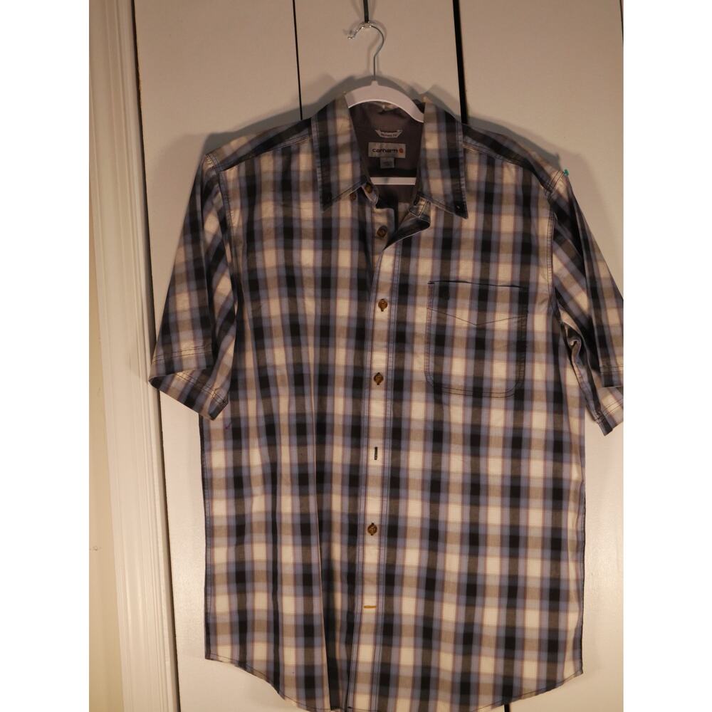 Men's Carhartt Relaxed Fit Short Sleeve Button Down Size L